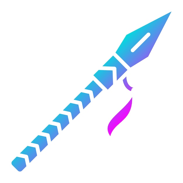 El icono del vector de lanza se puede usar para el conjunto de iconos de la historia