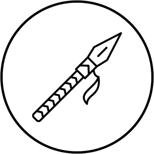 El icono del vector de lanza se puede usar para el conjunto de iconos de la historia