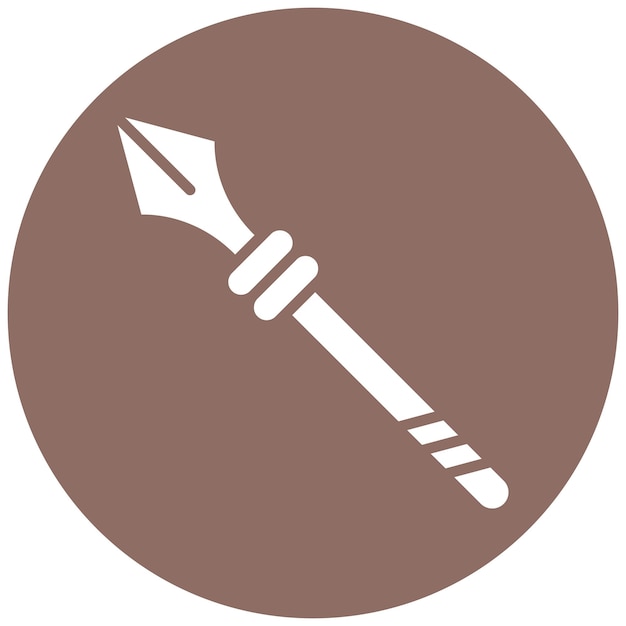 El icono del vector de la lanza se puede usar para el conjunto de iconos medievales