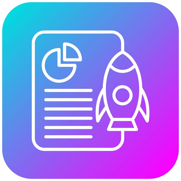 El icono del vector de lanzamiento del proyecto se puede utilizar para el conjunto de iconos de marketing