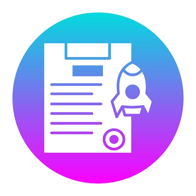 El icono del vector de lanzamiento del proyecto se puede utilizar para el conjunto de iconos de negocios y finanzas