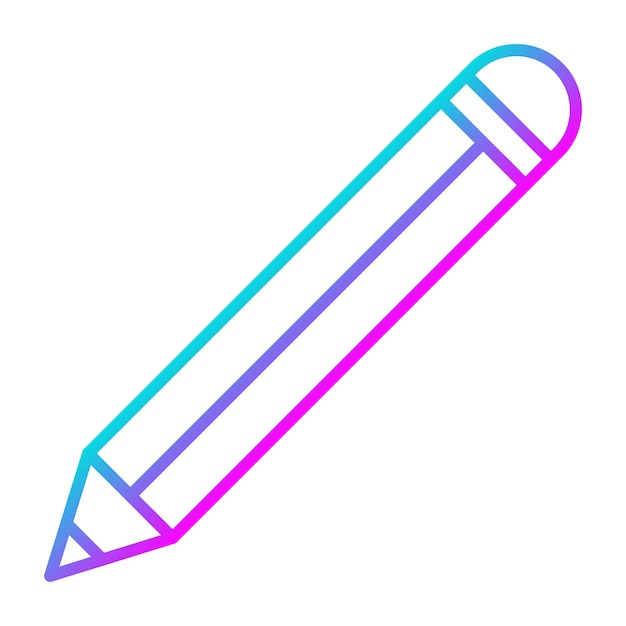 El icono del vector del lápiz se puede usar para el conjunto de iconos de aprendizaje