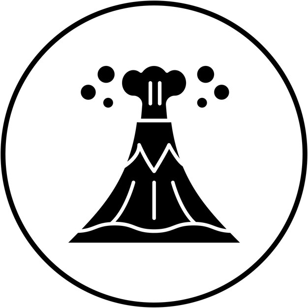 El icono del vector de lava se puede usar para el conjunto de iconos de desastres naturales