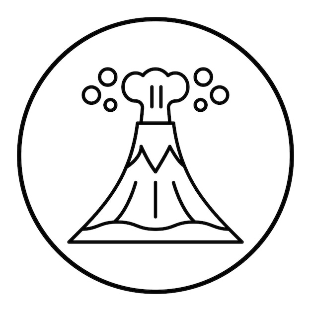 El icono del vector de lava se puede usar para el conjunto de iconos de desastres naturales