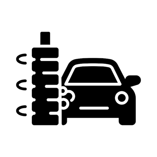 Icono de vector de lavado de autos icono de lavado de autos servicio de limpieza de autos