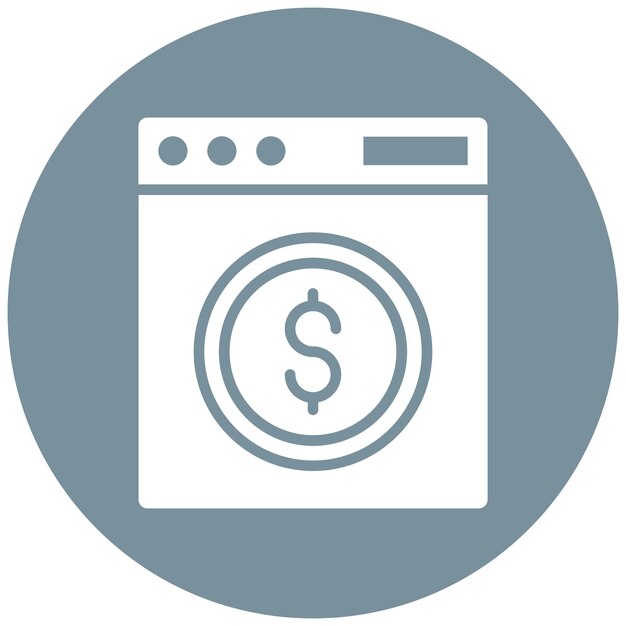 El icono del vector de lavado de dinero se puede utilizar para el conjunto de iconos de corrupción