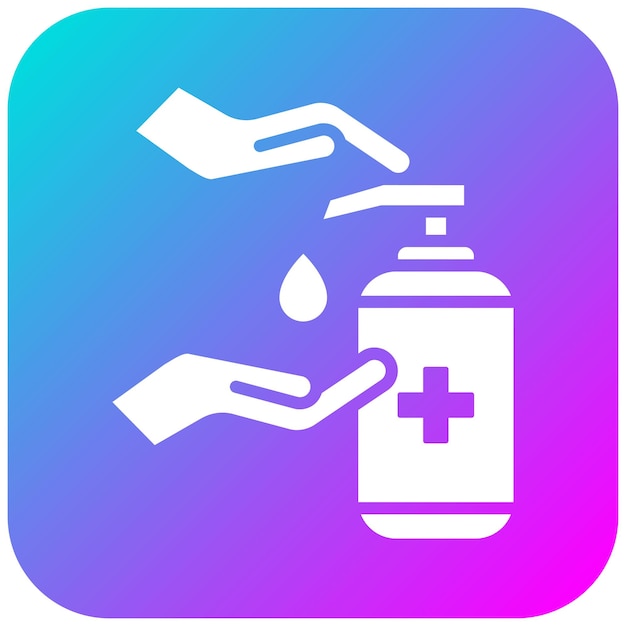 El icono del vector de lavado de manos se puede utilizar para el conjunto de iconos de medicina