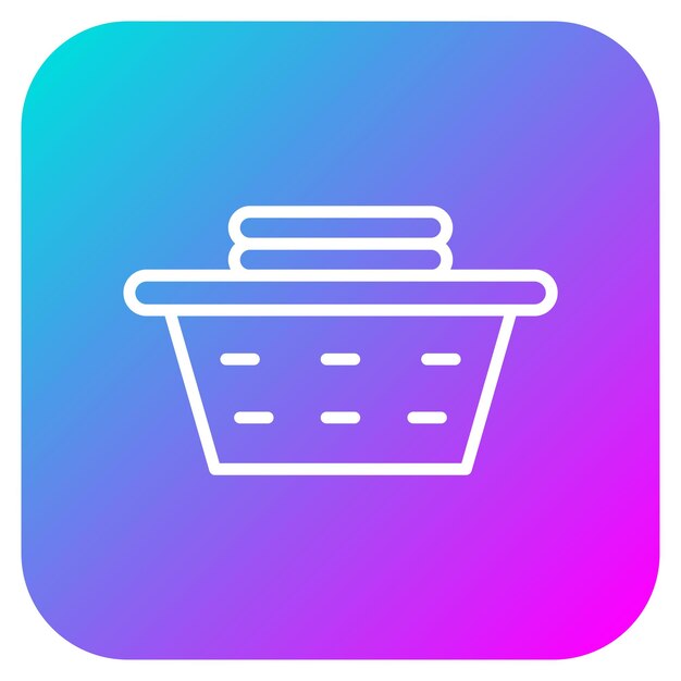 El icono del vector de lavandería se puede usar para el conjunto de iconos de limpieza de la casa