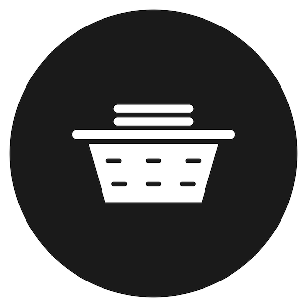 El icono del vector de lavandería se puede usar para el conjunto de iconos de limpieza de la casa
