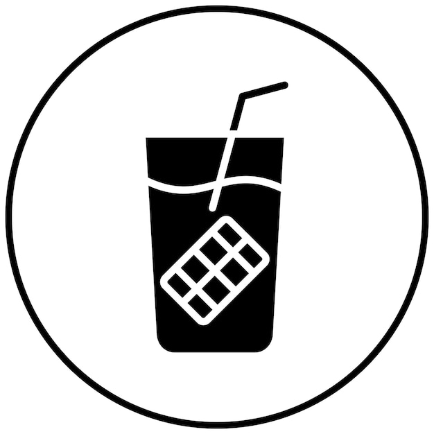 El icono del vector de la leche de chocolate se puede utilizar para el conjunto de iconos de bebidas