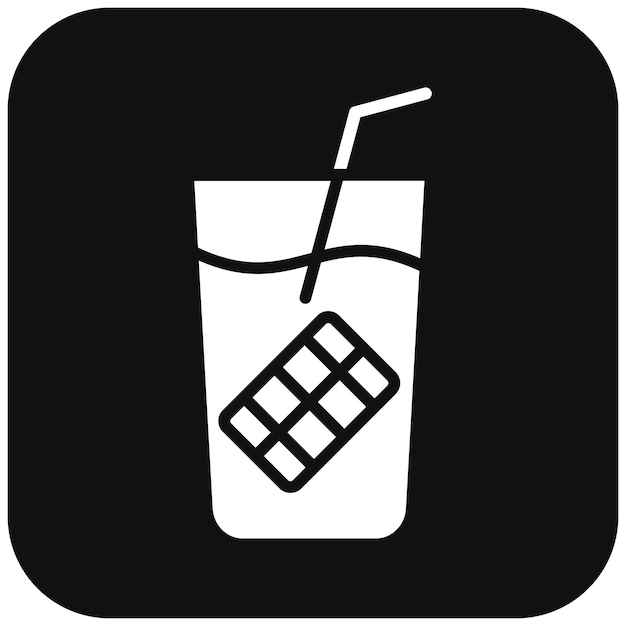 El icono del vector de la leche de chocolate se puede utilizar para el conjunto de iconos de bebidas