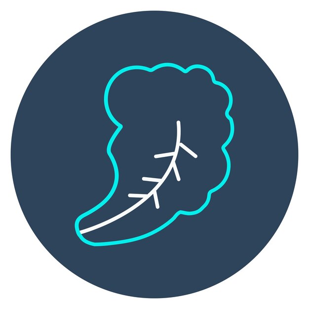 El icono del vector de lechuga se puede utilizar para el conjunto de iconos de frutas y verduras