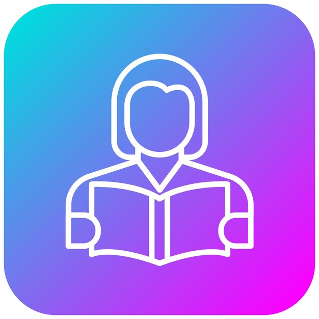 El icono del vector de lectura de la mujer se puede utilizar para el conjunto de iconos de limpieza