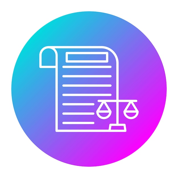 El icono del vector legal se puede utilizar para el conjunto de iconos de investigación de delitos