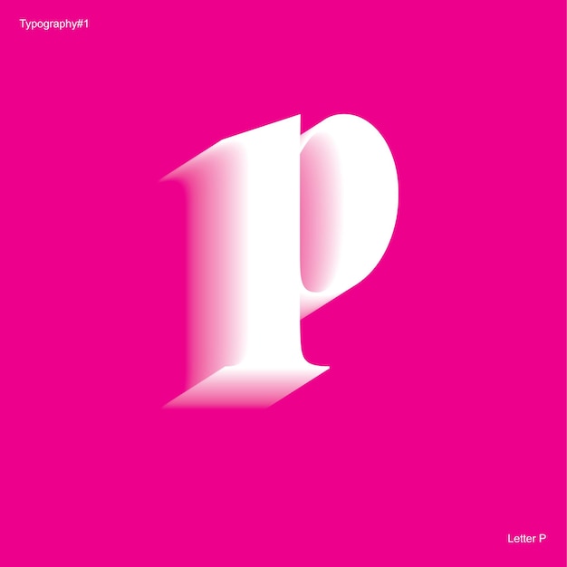 Icono del vector de la letra P Ilustración para su diseño gráfico