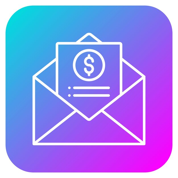 El icono del vector de letras se puede usar para el conjunto de iconos de donaciones