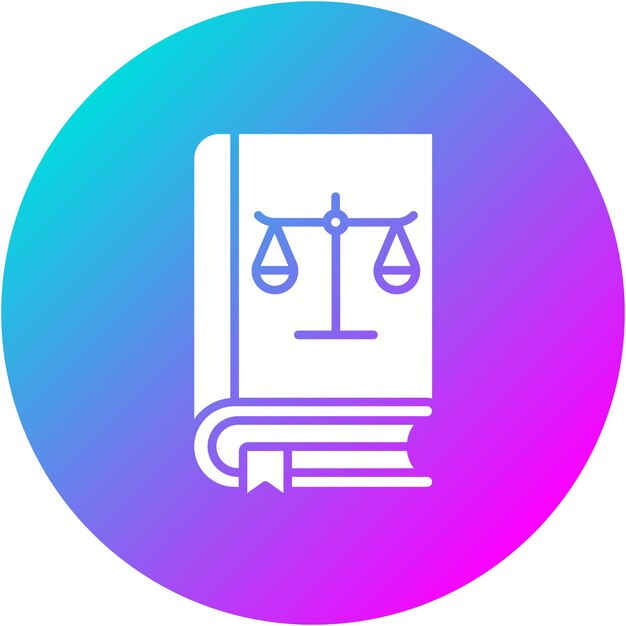 El icono del vector de la ley se puede usar para el conjunto de iconos de la biblioteca