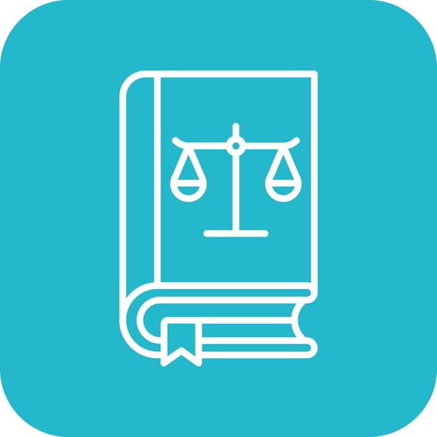 El icono del vector de la ley se puede usar para el conjunto de iconos de la biblioteca