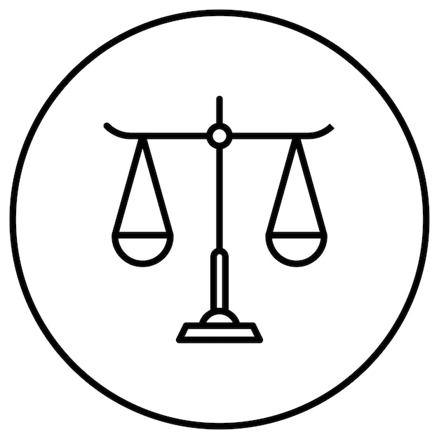 El icono del vector de la ley se puede utilizar para el conjunto de iconos de educación