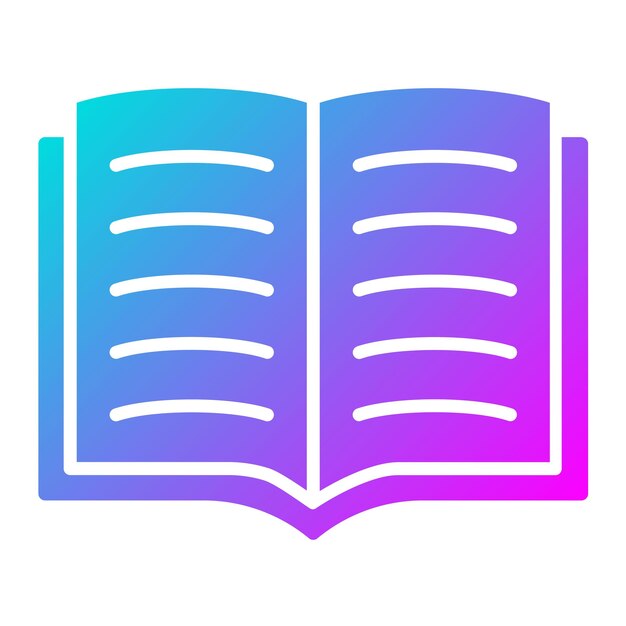 Icono de vector de libro abierto Se puede usar para el conjunto de iconos de aprendizaje