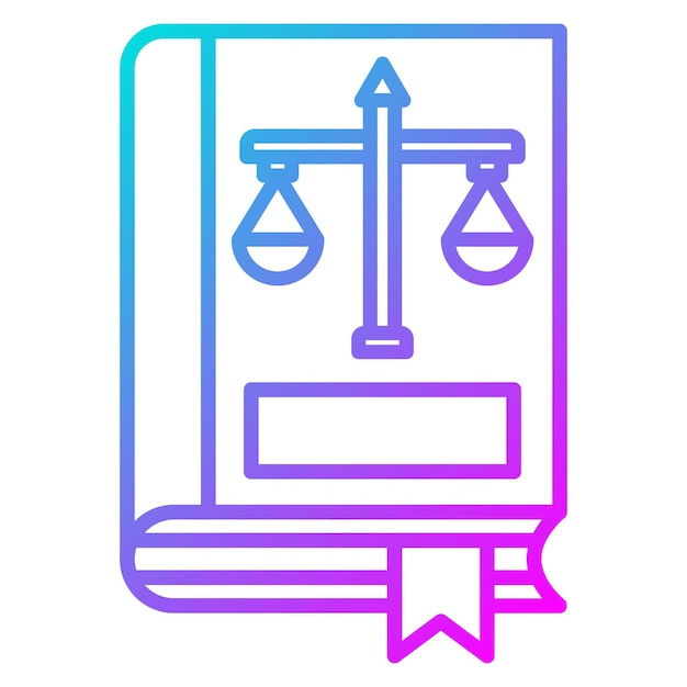 El icono del vector de libros de ley se puede utilizar para el conjunto de iconos de Derechos Humanos