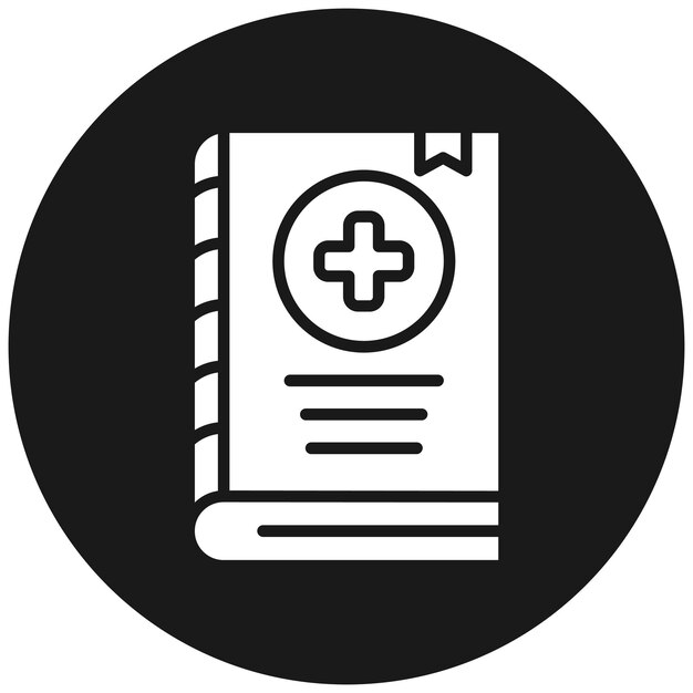 El icono del vector de libros médicos se puede utilizar para el conjunto de iconos de medicina