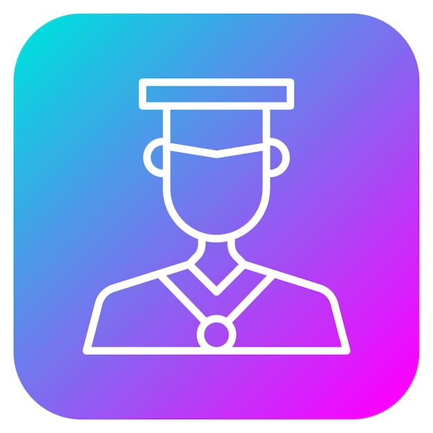El icono del vector de licenciatura se puede utilizar para el conjunto de iconos de educación