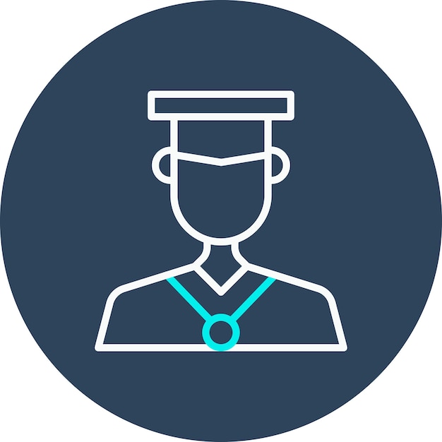 El icono del vector de licenciatura se puede utilizar para el conjunto de iconos de educación