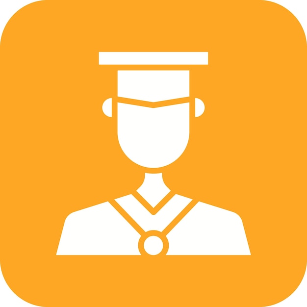 El icono del vector de licenciatura se puede utilizar para el conjunto de iconos de educación