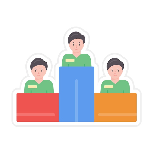 El icono del vector de liderazgo se puede utilizar para el conjunto de iconos de habilidades para la vida