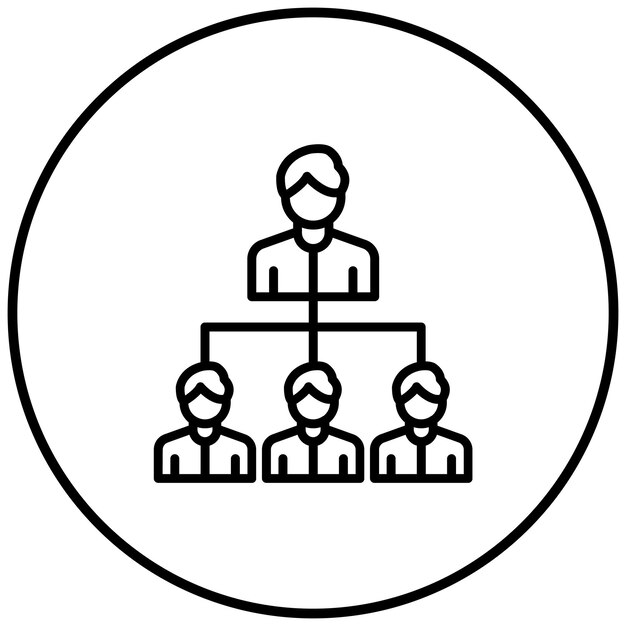 El icono del vector de liderazgo se puede utilizar para el conjunto de iconos del Plan de Acción