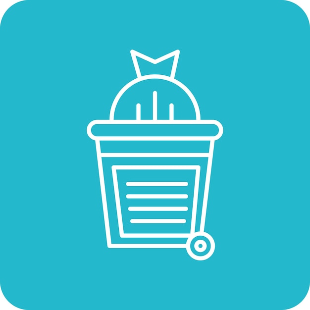 El icono del vector de limpieza de basura se puede utilizar para el conjunto de iconos de rutina de higiene