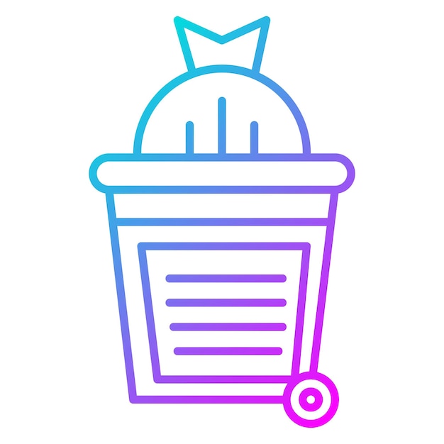 El icono del vector de limpieza de basura se puede utilizar para el conjunto de iconos de rutina de higiene