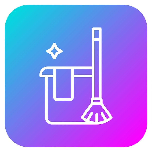 El icono del vector de limpieza de la casa se puede usar para el conjunto de iconos de limpiezo de la casa