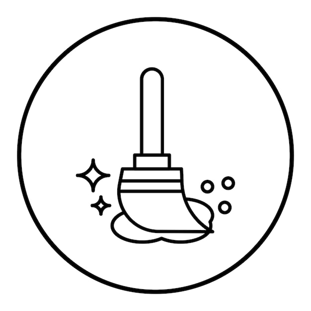El icono del vector de limpieza se puede utilizar para el conjunto de iconos de la rutina de higiene