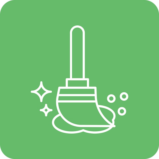 El icono del vector de limpieza se puede utilizar para el conjunto de iconos de la rutina de higiene