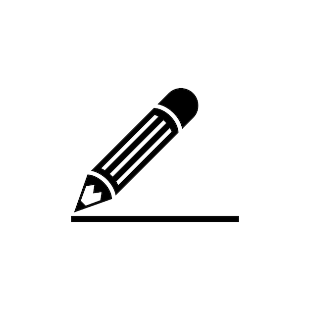 icono de vector de línea de lápiz