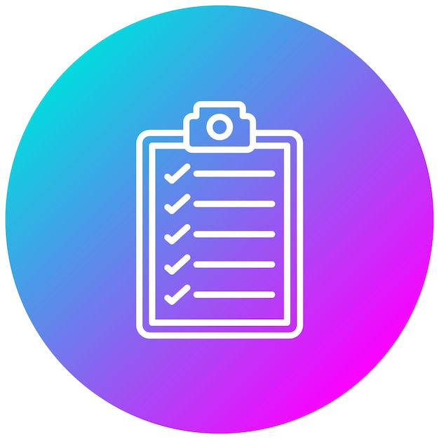 El icono del vector de la lista de comprobación se puede usar para el conjunto de iconos de la Aventura