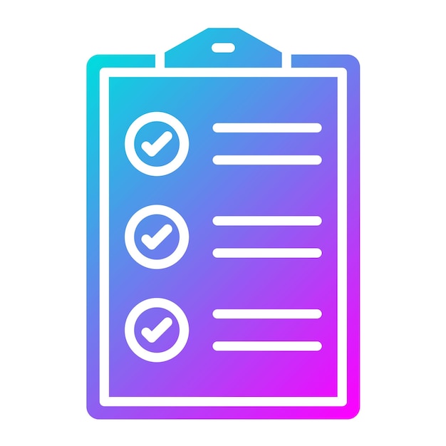 El icono del vector de la lista de comprobación se puede utilizar para el conjunto de iconos de aprendizaje