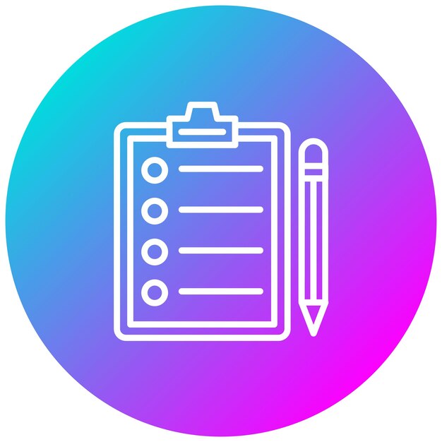 El icono del vector de la lista de comprobación se puede utilizar para el conjunto de iconos del plan de acción