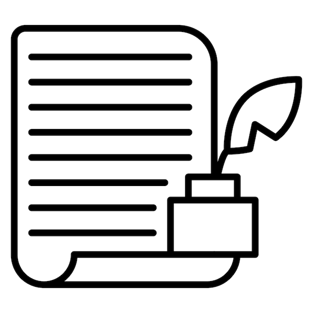 El icono del vector literario se puede utilizar para el conjunto de iconos literarios