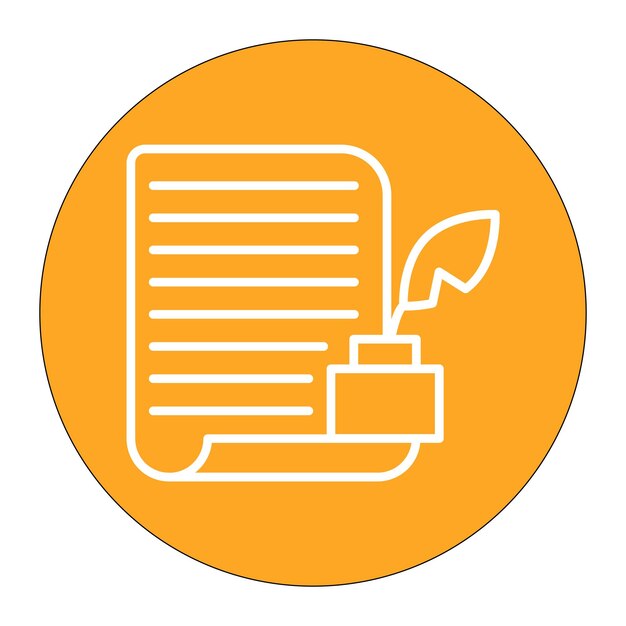 El icono del vector literario se puede utilizar para el conjunto de iconos literarios