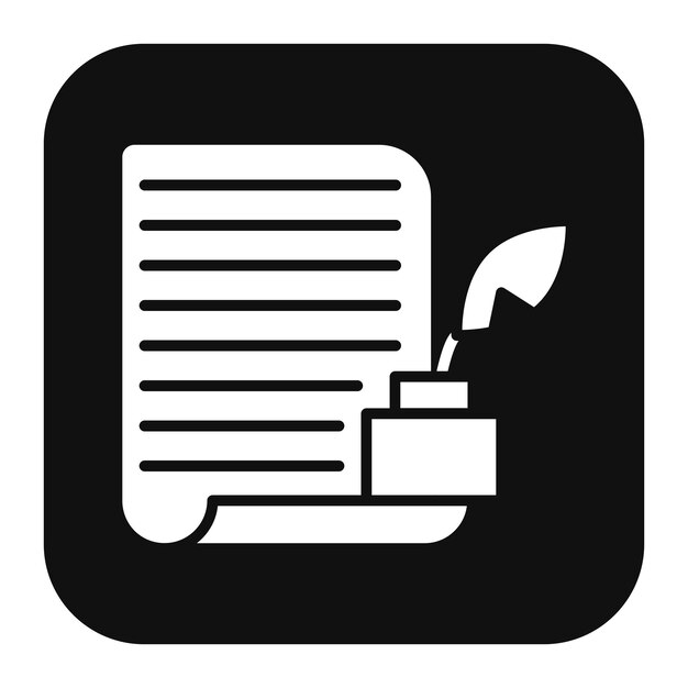 El icono del vector literario se puede utilizar para el conjunto de iconos literarios