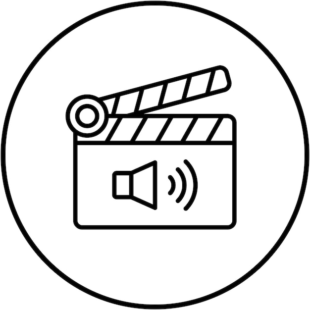 El icono del vector de llamada de lanzamiento se puede usar para el conjunto de iconos de producción de video