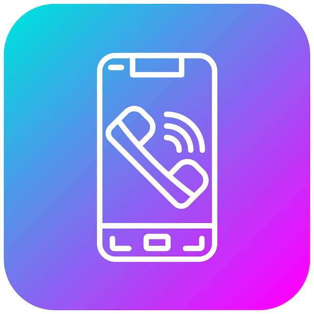 El icono del vector de llamadas móviles se puede utilizar para el conjunto de iconos de aplicaciones móviles
