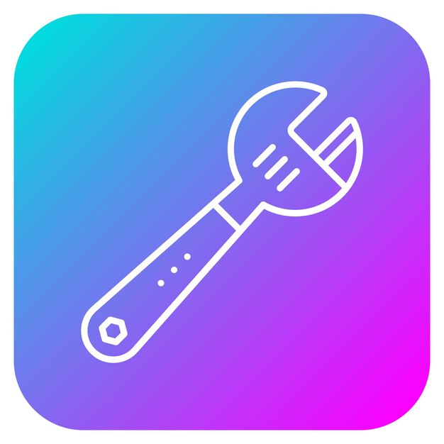 El icono del vector de la llave se puede utilizar para el conjunto de iconos de herramientas de construcción