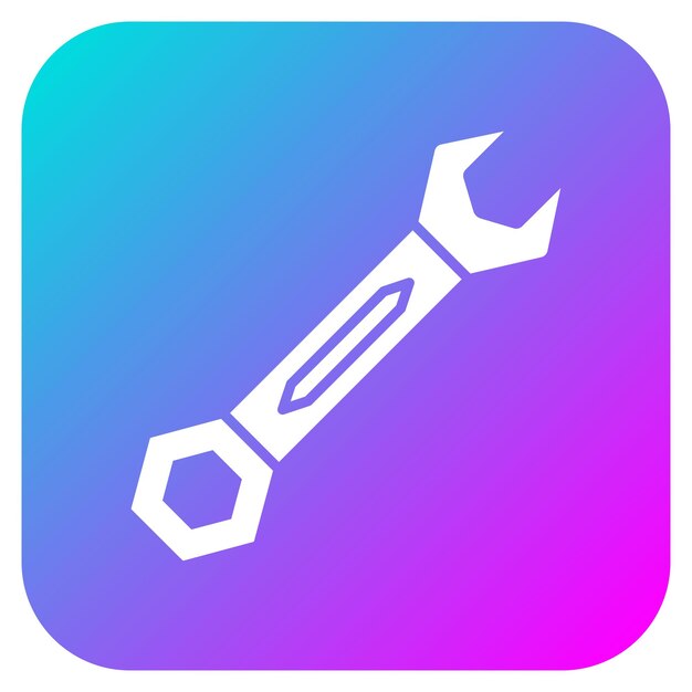 El icono del vector de la llave se puede utilizar para el conjunto de iconos de herramientas de construcción