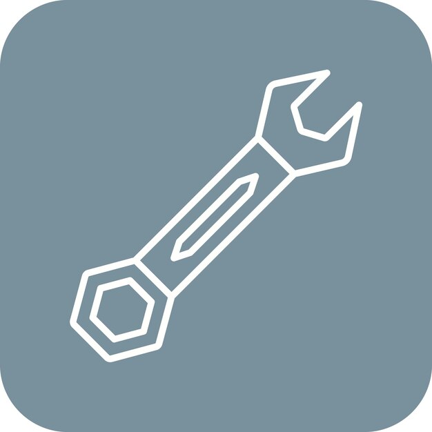El icono del vector de la llave se puede utilizar para el conjunto de iconos de herramientas de construcción