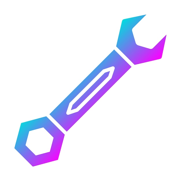 El icono del vector de la llave se puede utilizar para el conjunto de iconos de herramientas de construcción