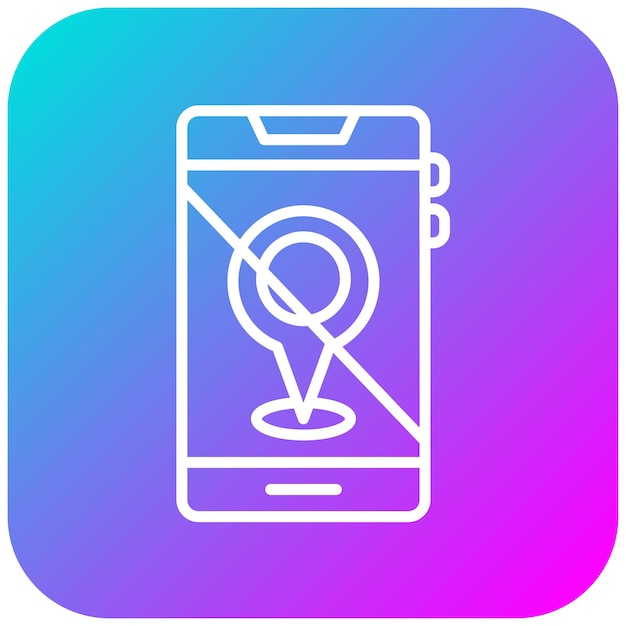 El icono de vector de localización desactivado se puede utilizar para el conjunto de icones de la interfaz de usuario móvil